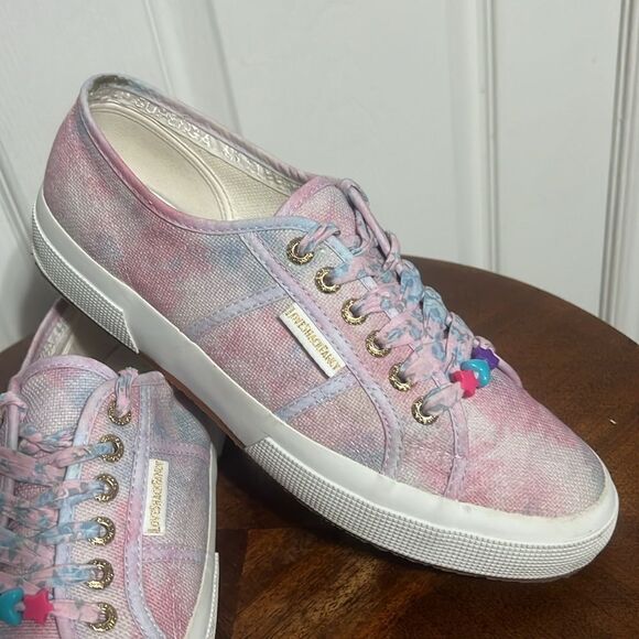 🔥 SUPERGA x LoveShackFancy Canvas Classic Sneaker Cotton Candy Sz 9.5 -PERFECT - Picture 2 of 13
